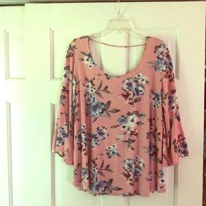 Dusty Pink Floral Top